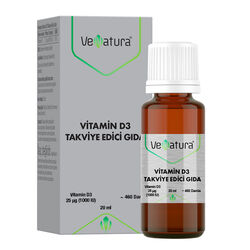 VeNatura - VeNatura Vitamin D3 Takviye Edici Gıda 1000 IU 20 Damla