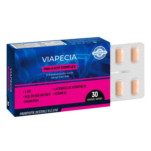 Viapecia - Viapecia Pro-5 Htp Complex 30 Bitkisel Kapsül