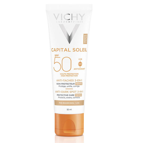 Vichy - Vichy Capital Soleil Spf 50+ Anti Dark Spots Leke Karşıtı Renkli Güneş Kremi 50 ml