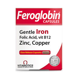 Vitabiotics - Vitabiotics Feroglobin Iron Takviye Edici Gıda 30 Kapsül