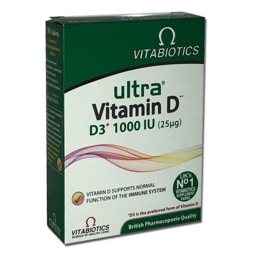 Vitabiotics - Vitabiotics Ultra Vitamin D D3 1000 IU 96 Tablets