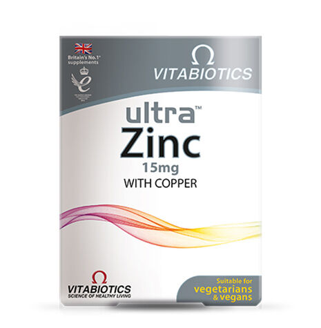 Vitabiotics - Vitabiotics Ultra Zinc 15 mg Takviye Edici Gıda 60 Tablet