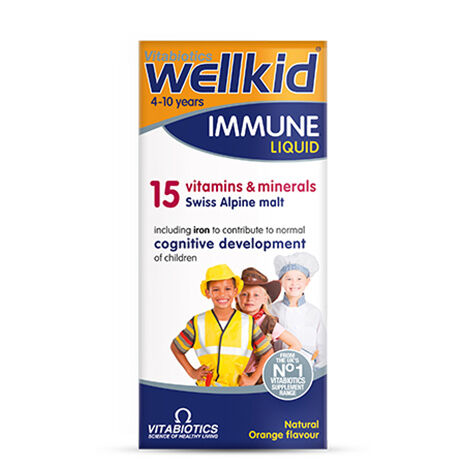 Vitabiotics - Vitabiotics Wellkid Immune Liquid Sıvı Takviye 150 ml | 4-10 Yaş