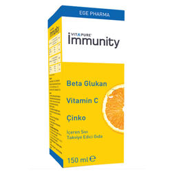 Ege Pharma - Vitapure İmmunity Beta Glukan Vitamin C Çinko İçeren Takviye Edici Gıda 150ml