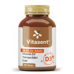 Vitasent - Vitasent Vit D3 For Adults Takviye Edici Gıda 90 Tablet