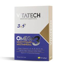 OTC İstanbul İlaç - Vitatech 3 in 1 Omega 3 Multivitamin ve Multimineral 30 Kapsül