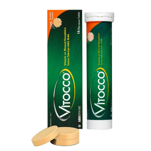 Abdi İbrahim - Vitocco Vitamin Mineral İçeren Takviye Edici Gıda 15 Efervesan Tablet