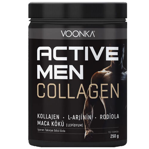 Voonka - Voonka Collagen Active Men Toz Yeşil Elma 250 gr