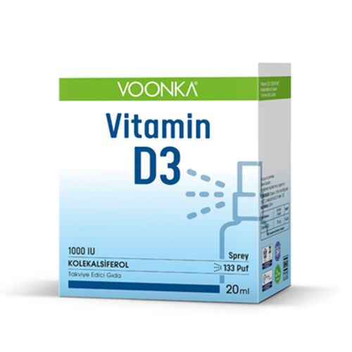 Voonka - Voonka Vitamin D3 1000 IU Takviye Edici Gıda Sprey 20 ml