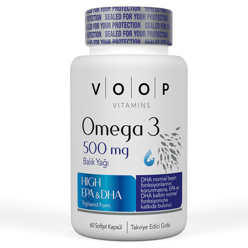 Voop - Voop Omega-3 500 mg Takviye Edici Gıda 60 Kapsül
