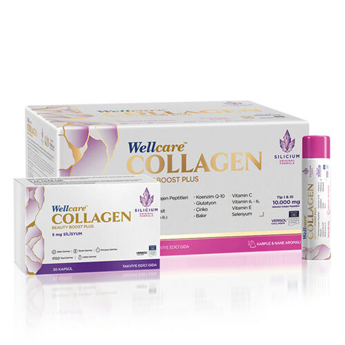 Wellcare - Wellcare Collagen Beauty Boost 10.000 mg 30 Tüp ve 30 Kapsül