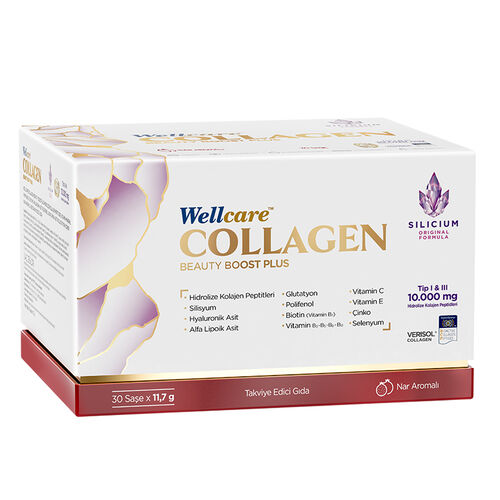 Wellcare - Wellcare Collagen Beauty Boost Plus 10.000 mg 30 Saşe Nar Aromalı
