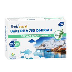 Wellcare - Wellcare UniQ DHA 750 Omega 3 Balık Yağı 30 Kapsül