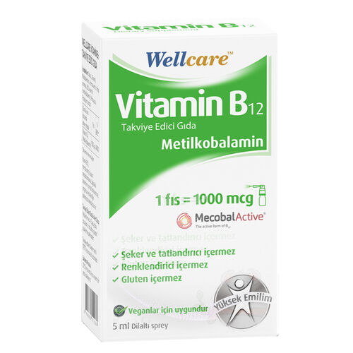 Wellcare - Wellcare Vitamin B12 Takviye Edici Gıda 5ml