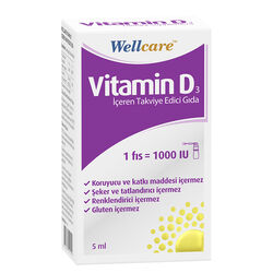 Wellcare - Wellcare Vitamin D3 1000 IU Sprey Takviye Edici Gıda 5 ml