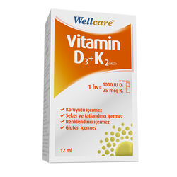 Wellcare - Wellcare Wellcare Vitamin D3 K2 12 ml