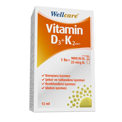 Wellcare Wellcare Vitamin D3 K2 12 ml