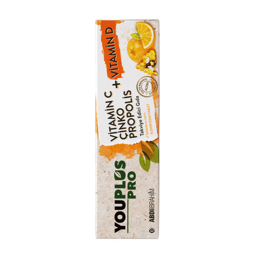 Abdi İbrahim - YouPlus Pro Vitamin C Çinko Propolis Takviye Edici Gıda 15 Tablet