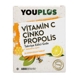 Abdi İbrahim - Youplus Vitamin C Çinko Propolis 20 Efervesan Tablet