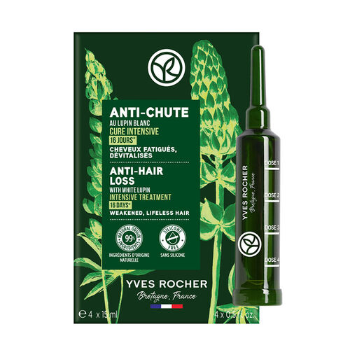 Yves Rocher - Yves Rocher Anti Chute Niasinamid ve Vitamin B6 İçeren Saç Dökülmesine Karşı Kür 4x15 ml