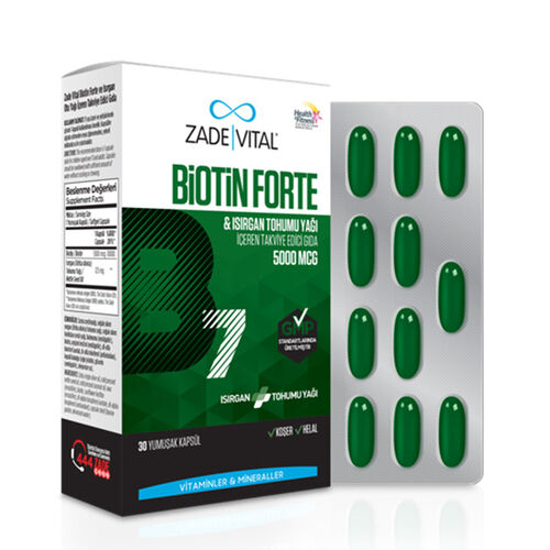 Zade Vital - Zade Vital Biotin Forte 30 Yumuşak Kapsül